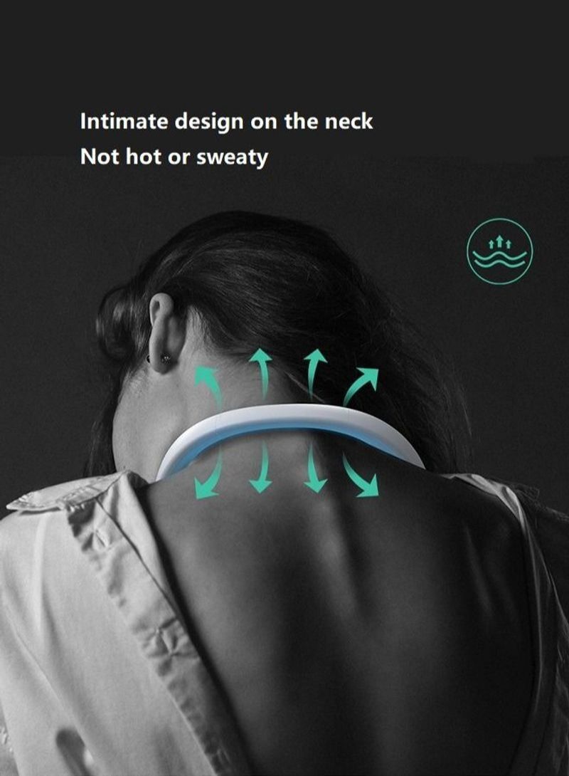 NIBEMINENT Portable Neck Fan Hands Free Bladeless Neck Fan White - Image 3