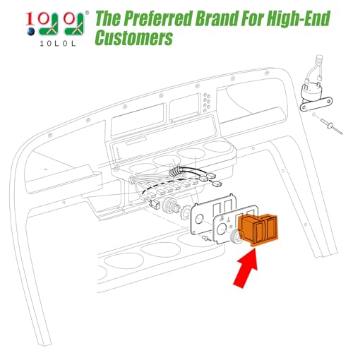 10L0L Forward Reverse Switch Assembly for EZGO TXT 2003-up PDS Golf Cart, FWD REV Rocker Button, OEM# 74323G01 74323-G01 - Image 2