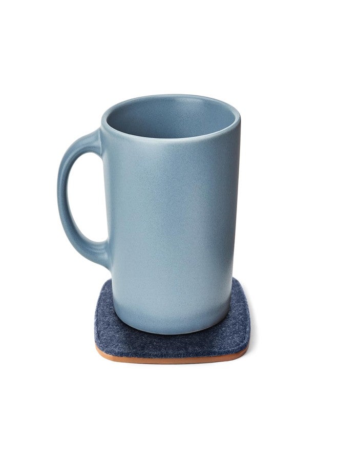 DailyObjects Squircle Felt Coaster Set of 4 (Blue) - Image 4