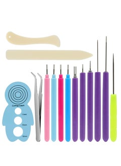 Excefore Paper Quilling Slotted Kit, Assorted Sizes Rolling Curling Quilling Needle Pen for Art DIY Paper Card Making Project Tools 14 Pieces…  - Image 1