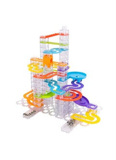 Fat Brain Toys Fat Brain Toys Trestle Tracks Deluxe Marble Run Set, 124-Piece Modular Marble Track, Toys for Kids, Marble Set, Girl and Boy Toys, Fun Toys for Ages 8-13+  - Image 1