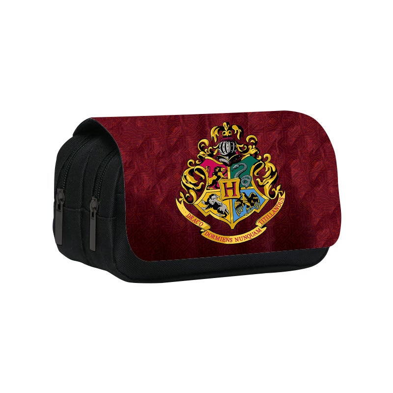 Harry Potter Harry Potte Rs Double-Layer Pencil Case Cartoon Anime Movie Print Student Pencil Pencil Case - Image 3