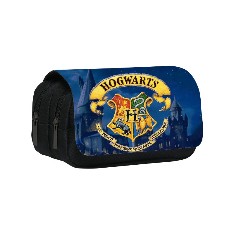 Harry Potter Harry Potte Rs Double-Layer Pencil Case Cartoon Anime Movie Print Student Pencil Pencil Case - Image 5