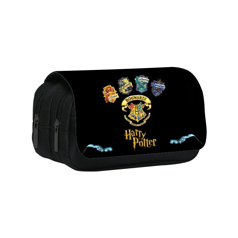 Harry Potter Harry Potte Rs Double-Layer Pencil Case Cartoon Anime Movie Print Student Pencil Pencil Case - Image 1