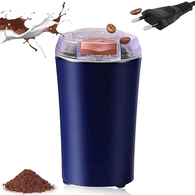 سکیلو مطحنة القهوة الكهربائية بالتوابل 240 واط بمحرك قوي شفرة من الفولاذ المقاوم للصدأ سعة 100 جرام قاعدة محرك قابلة للإزالة متعددة الأغراض لحبوب القهوة والمكسرات والتوابل والبذور والأعشاب - Image 4