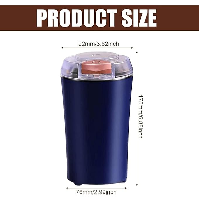 سکیلو مطحنة القهوة الكهربائية بالتوابل 240 واط بمحرك قوي شفرة من الفولاذ المقاوم للصدأ سعة 100 جرام قاعدة محرك قابلة للإزالة متعددة الأغراض لحبوب القهوة والمكسرات والتوابل والبذور والأعشاب - Image 2