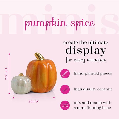 nf nora fleming Nora Fleming Double Pumpkin - Hand-Painted Ceramic Halloween and Thanksgiving Decor - Fall Minis for The Home and Office - Image 2