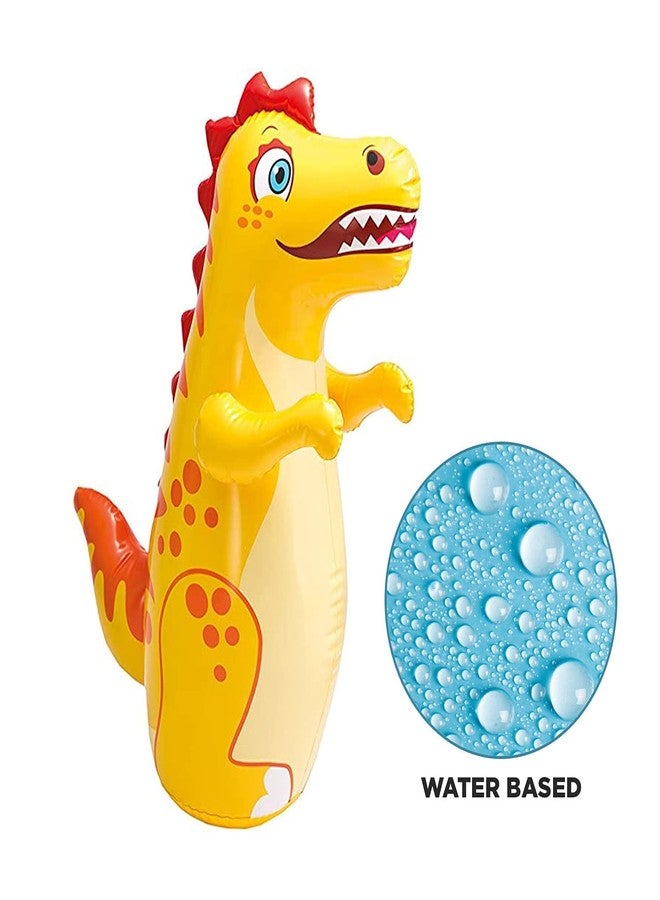 Flying Toyszer Hit Me Inflatable Dinosuar Toy Water Filled Base BOP for Toddlers PVC Punching Bag with Pump for Kids, Multicolor - Image 4