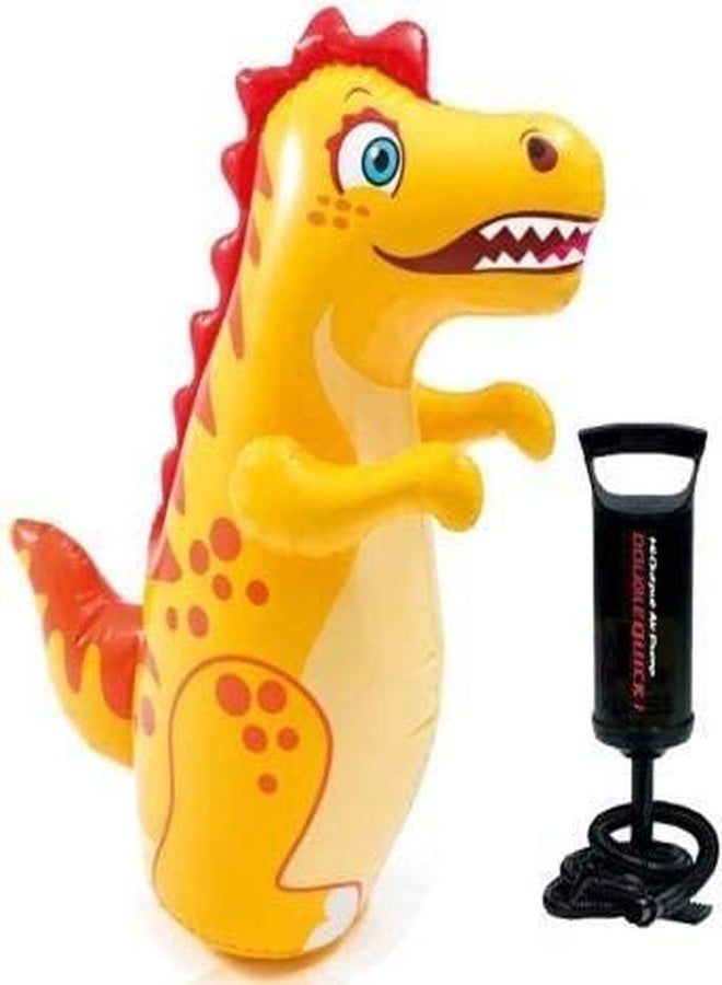 Flying Toyszer Hit Me Inflatable Dinosuar Toy Water Filled Base BOP for Toddlers PVC Punching Bag with Pump for Kids, Multicolor - Image 1