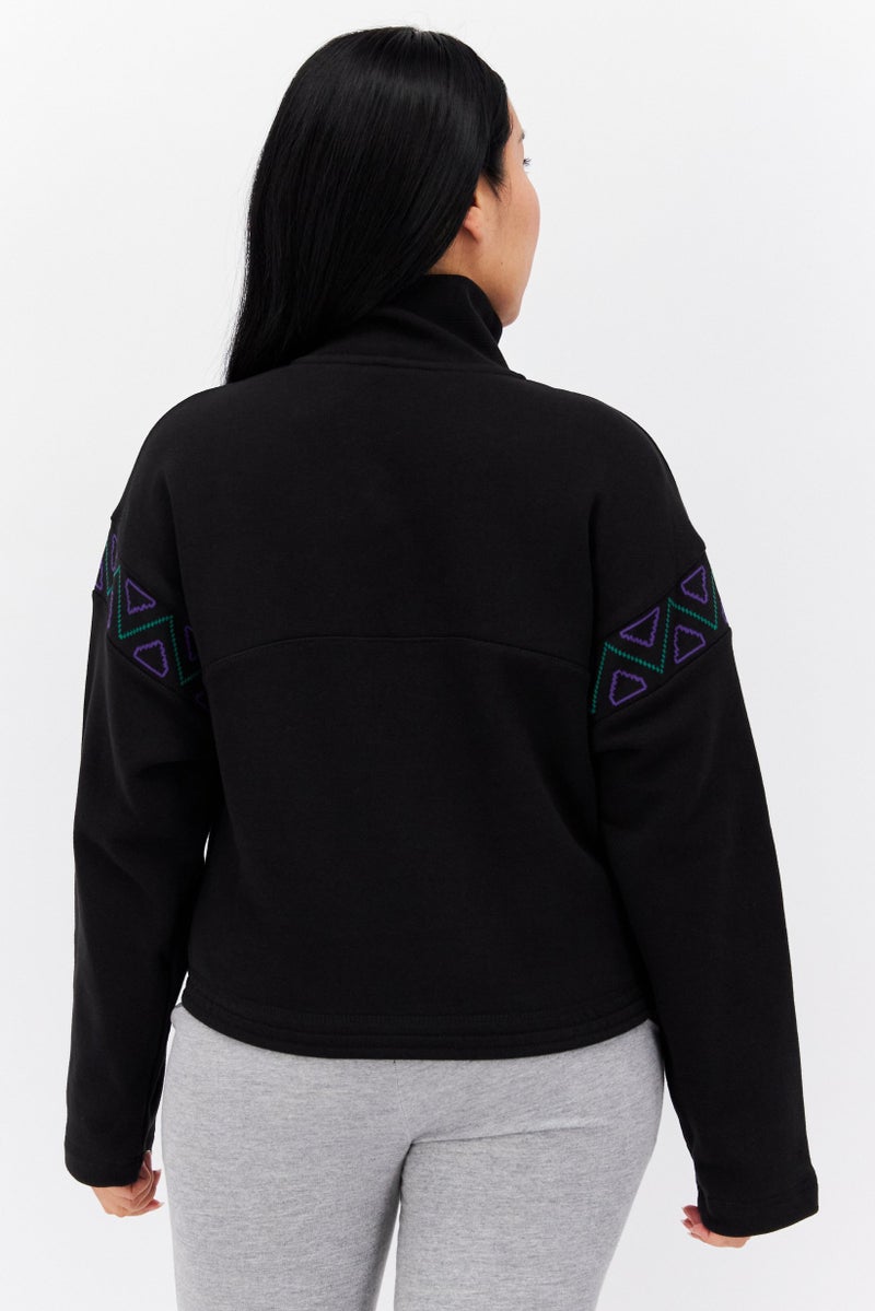 PUMA Women Sportswear Fit Long Sleeve Training Sweatshirt, Black  - Image 4