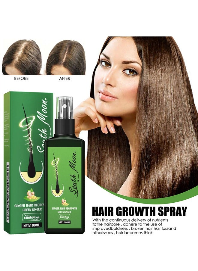SOUTH MOON Green Ginger Hair Regrowth - Hair Loss Treatments Spray, Aids against Hair-thining, Hair Regrowth Treatment 100ml - Image 1