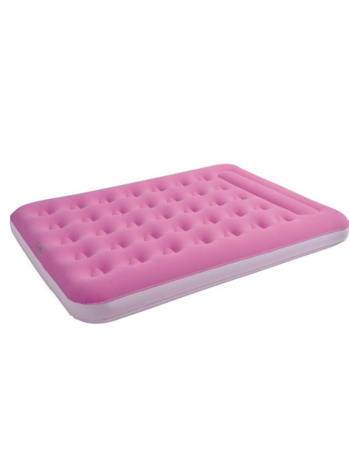Jilong Easigo 2 Man Camping Bed 190x135x22cm Air Mattress Plush Air Bed Guest Bed Travel Bed Pink - Image 1