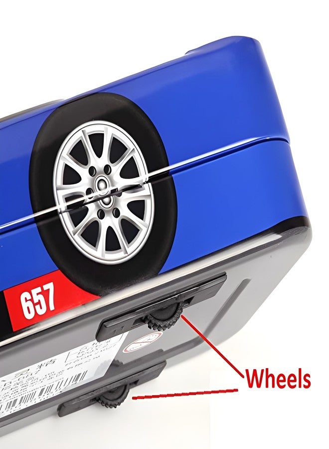 RETRIX Stylish Metal Racing Car Shape Pencil Box for Kids - Double Layer Metal Pencil Case for Kids Boys/Pencil Case for Students,Birthday Return Gift for Student (White) - Image 4