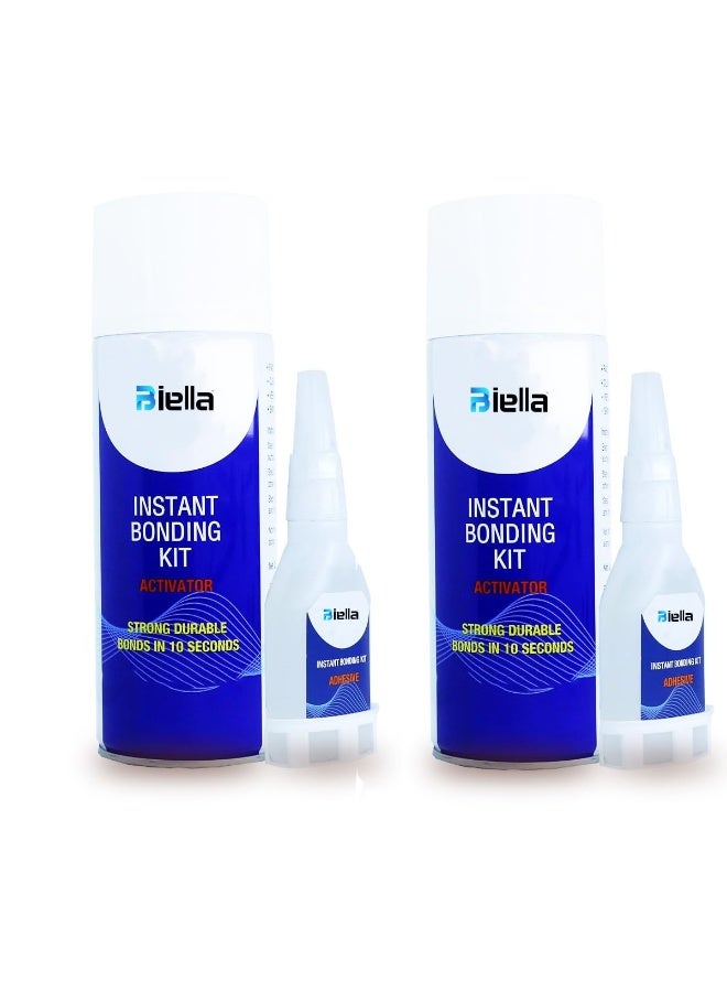 Biella Instant Bonding Glue 200Mlx50G Universal Fast Adhesive Set Of 2 