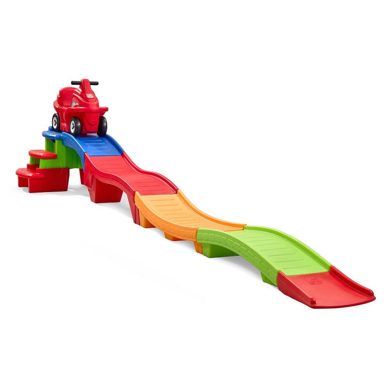 Step2 Farther & Faster Coaster Track Expansion Pack, Extra 3 Feet, Kids Ride On Toy Roller Coaster Track, Push Car, Indoor/Outdoor Playset, Made of Durable Plastic, For Toddlers 2-5 Years Old - Image 4