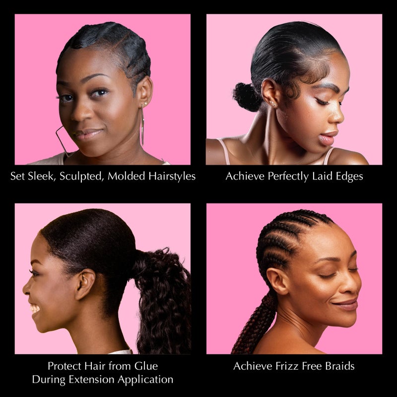 Red by Kiss Hair Wrapping Strip, Ultra Strong 2X Longer Stretch, 40 Strips, Suitable for Wet/Dry Hair, White, Styling Paper for Sleek Hairstyles (3.5", Black, 1 PACK) - Image 3