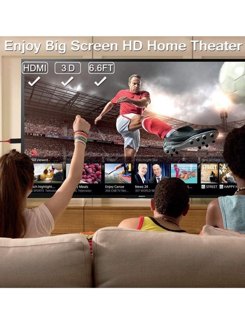 Captaintech Adapter Cable for Lightning to HDMI Digital AV Sync Audio and Video Connection for iPhone 8 / X/ 11/ 12/ 13 and iPad Devices to TV/Projector/Monitor (Red) - Image 5