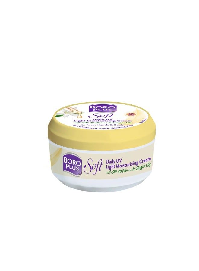 BoroPlus Soft Daily UV Light Moisturising Cream SPF 30 PA+++ with Ginger Lily, 3-in-1 Protection, 200ml - Image 2