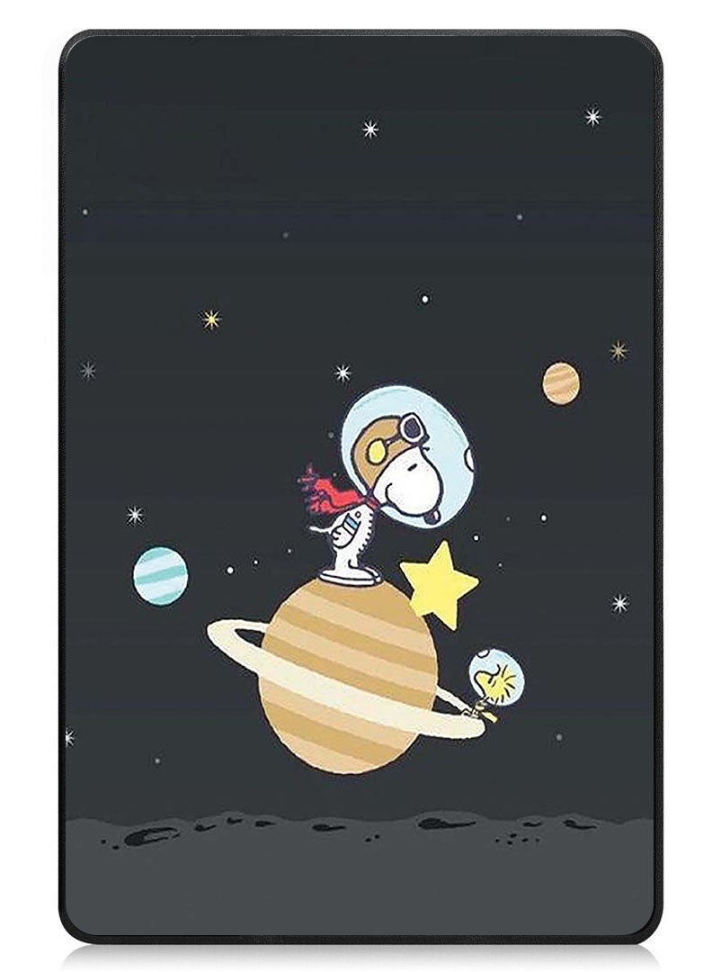 Theodor Protective Flip Case For Realme Pad 2 With Trifold Stand Auto Wake Sleep Shockproof Cover Snoopy in planet - Image 1