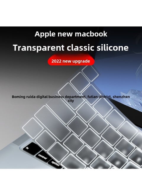 For Macbookpro M3 Ultra Thin Keyboard Film Air Apple Computer Black Crystal Nano TPU Keyboard Film M2M1-Color:Black Crystal Nano TPU Keyboard Film-Dimensions:18-19 Air 13 Inch A1932