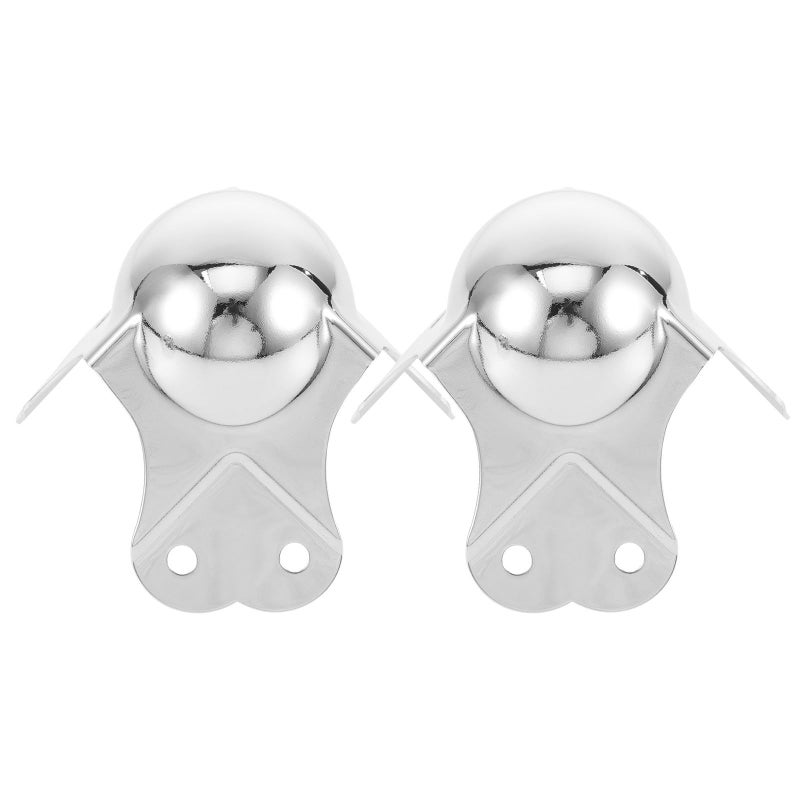 Silver Metal Rounded Corner Guards for Furniture Cabinet Edge Safety Home Office - Image 2