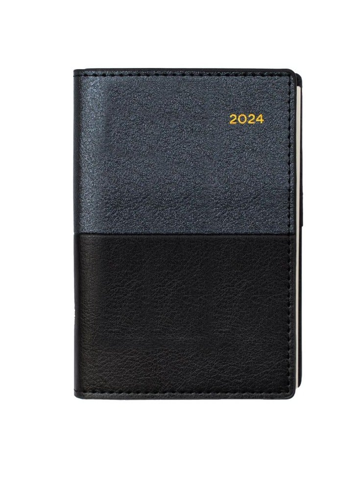 Collins Collins Valour 2024 Diary Pocket Week to View Diary - Lifestyle Planner and Organiser for Office, Work, Personal and Home - January to December 2024 Diary - Weekly - Black  - Image 1