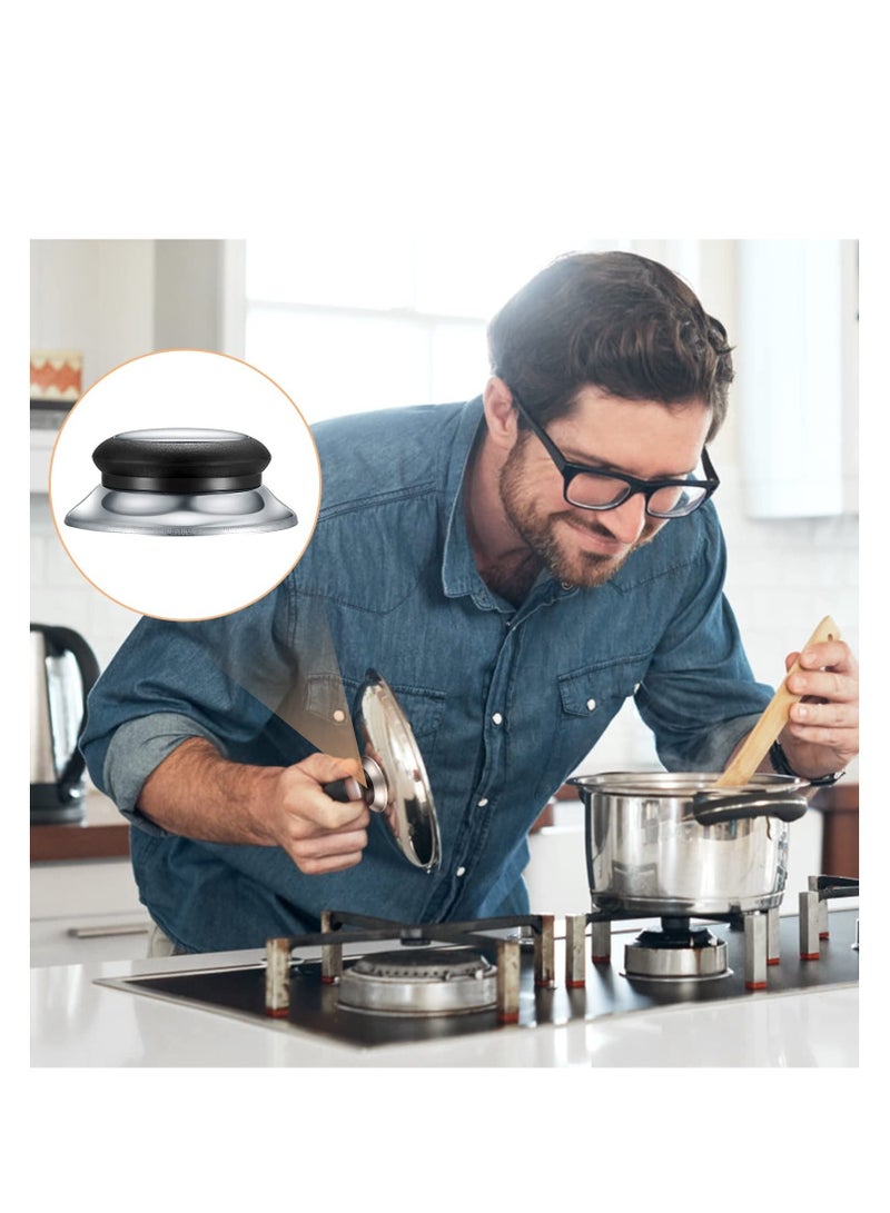 Barakah Pot Lid Knobs, 4 Pcs Universal Pot Lid Handle Covers, Heat Resistant Kitchen Cookware Pan Lid Cover Hand Grip Replacement Knobs Handles for Frying Pan Saucepan Lid Cover Handles Knobs - Image 4