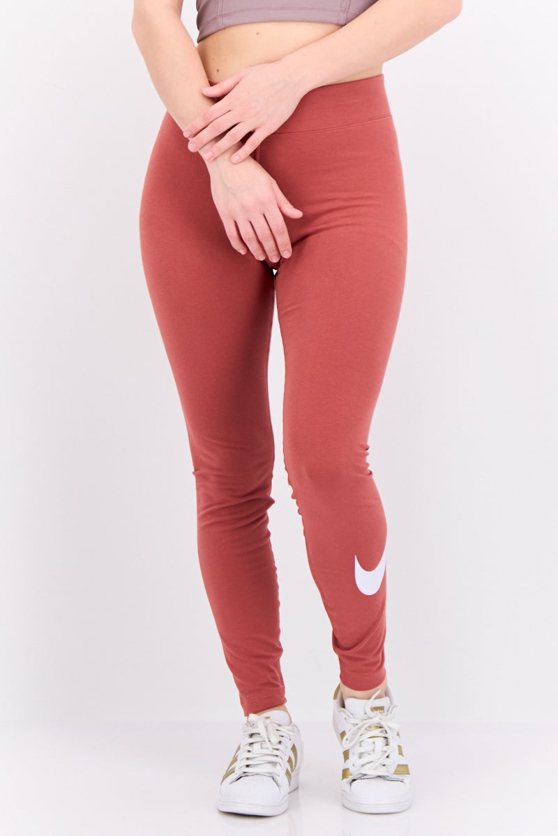 Nike  leggings تدريب للياقة البدنية للنساء، مارون فاتح - Image 1