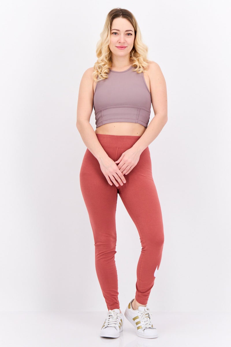Nike  leggings تدريب للياقة البدنية للنساء، مارون فاتح - Image 4