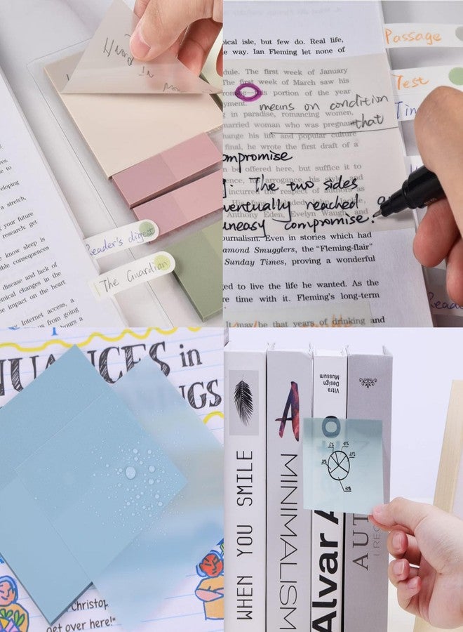 Ubuymart Transparent Bible Sticky Notes,820 Sheets Waterproof Clear Sticky Notes,Clear Post It Notes Transparent for Bible Study Supplies,Office School Supplies,Book Annotation - Image 3
