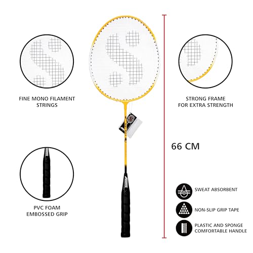 Silvers Silver's Aluminium SB -503 Badminton Kit (2 Racquets with Full Cover, 1 Box Shuttlecock Pack of 3),Blue - Image 2