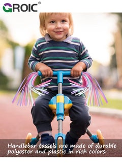 GROIC 1 Pack Kids Bike Bell + 2 Packs Bike Streamers Children Bike Accessories Bicycle Handlebar Tassels and bell for Kids,Children's Bike Accessories  - Image 5
