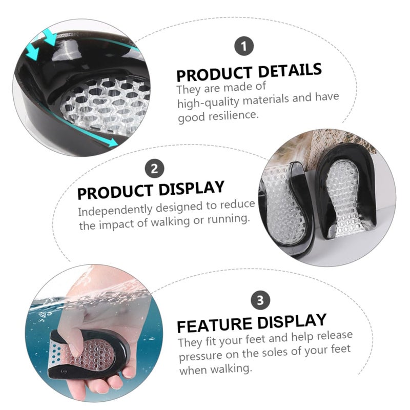 Honeycomb Heel Cushions 2 Pairs Durable Foot Pads For Plantar Fasciitis Shock Absorbing Heel Cups - Image 5