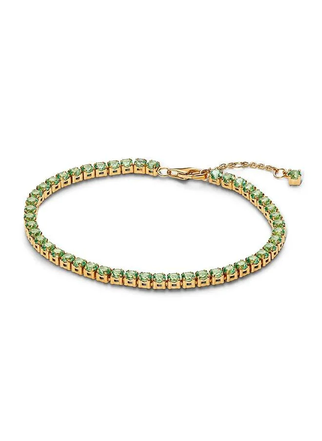 باندورا Sparkling Green Tennis Bracelet