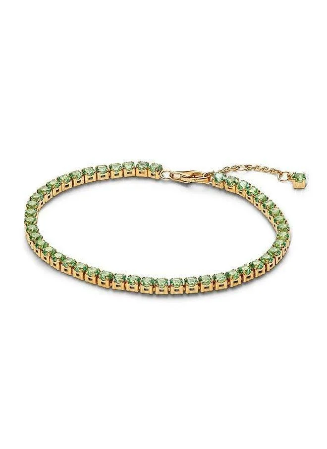 Sparkling Green Tennis Bracelet