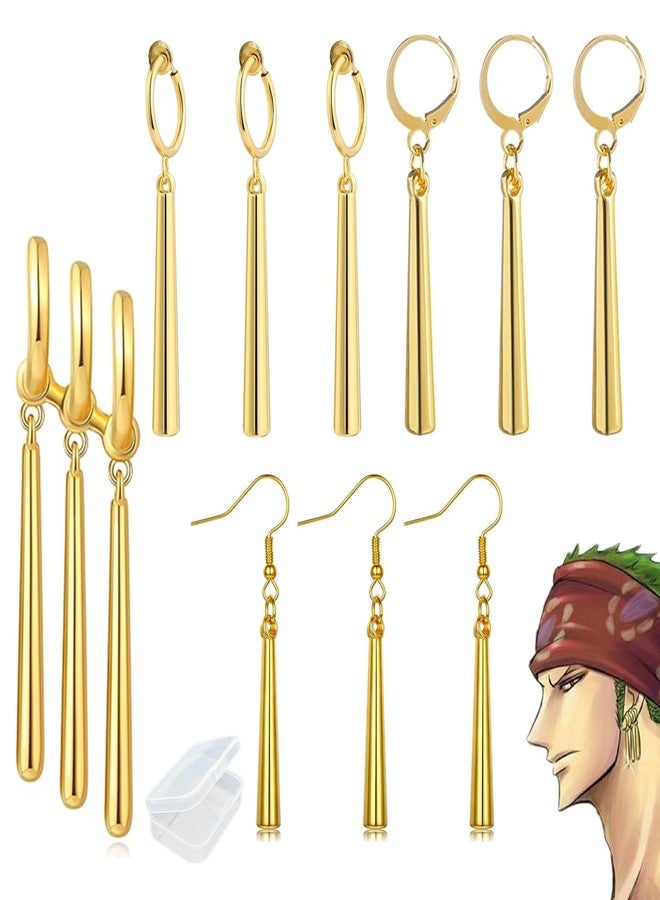 JinYu 10 Pcs One P. Earrings, Anime Dangle Earrings Costume Cosplay, Piercing Cuff Claw Drop Earrings Jewelry Gift for Anime Lover Fans - Image 2