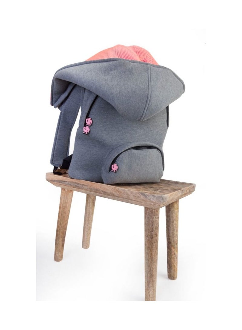 Morikukko Morikukko Grey Basic Neon Pink Large  - Image 1