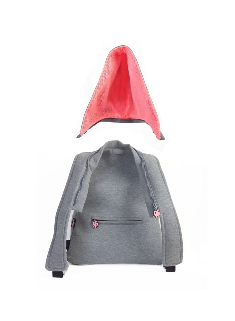 Morikukko Morikukko Grey Basic Neon Pink Large  - Image 5