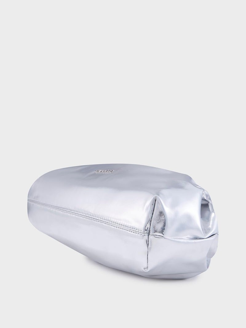 Caprese Roxene Clutch Small Metallic Gunmetal Bag for Women|Stylish, Versatile Clutch with Adjustable & Detachable Strap, Perfect for Parties, Weddings, and Special Occasions - Image 5