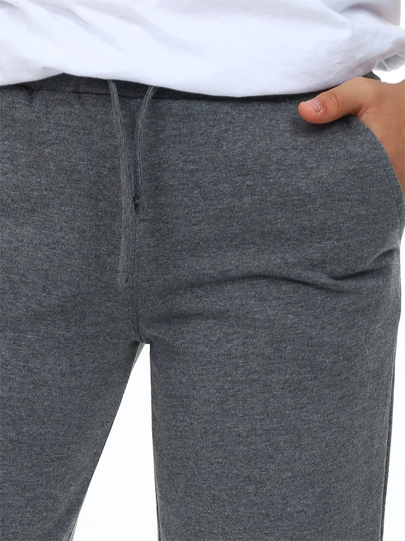Denokids Unisex Girl Boy Anthracite Basic Sweatpants