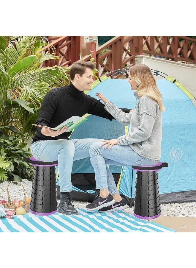 Biella Multicolour Portable Telescopic Folding Stool - Camping Stools With Sturdy Seat - Collapsible Stool Retractable For Outdoor Camping, Fishing, Hiking, Travel, Gardening Etc - Image 2