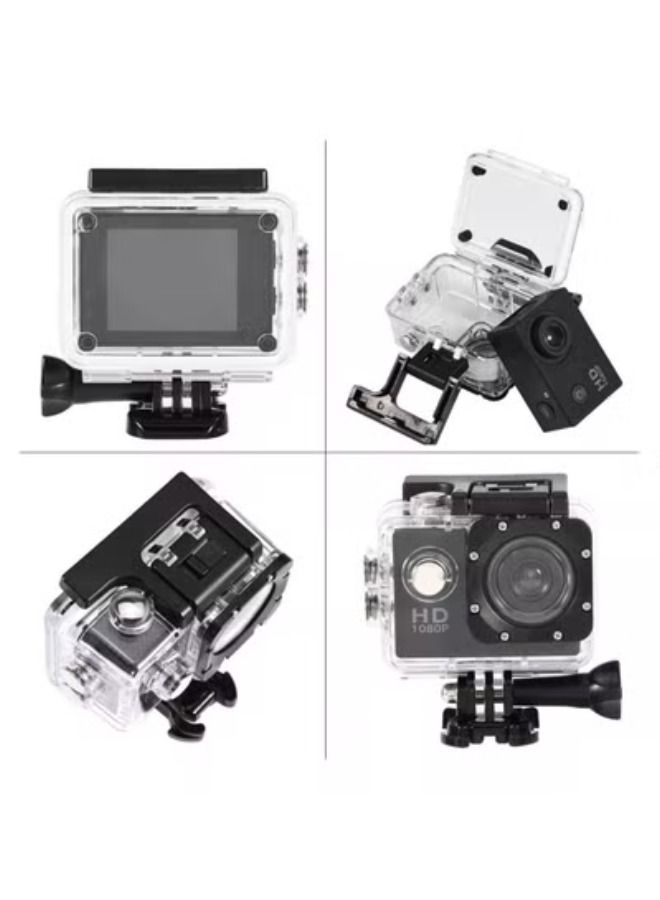 Generic Mini DV Sports Camera, Waterproof Outdoor Sport Action Camera 1080P HD Camcorder, 2 Inch High Definition Screen, 90 Degree Wide View Angle, Good For Cycling Hiking Swimming Skiing(Black)  - Image 3