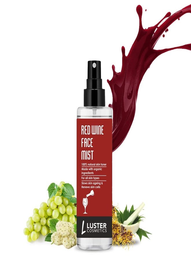 Luster Cosmetics Combo Pack | Red Wine Facial Kit 120ml & Red Wine Face Mist Skin Toner 115ml | For Glowing Skin & Deep Cleansing | For Women & Men | Paraben & Sulfate Free - Image 4