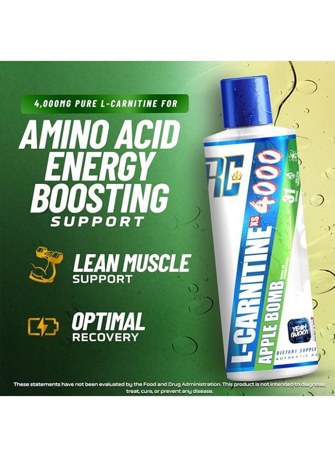 RC L-Carnitine 4000 Apple Bomb 465ml – 31 Servings Fat Burner & Energy Support - Image 4