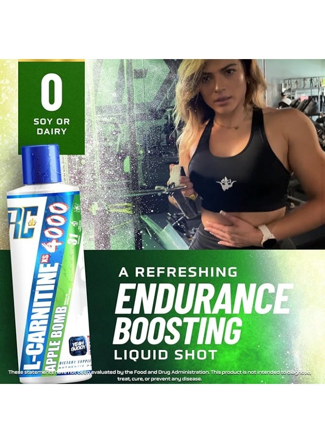 RC L-Carnitine 4000 Apple Bomb 465ml – 31 Servings Fat Burner & Energy Support - Image 3