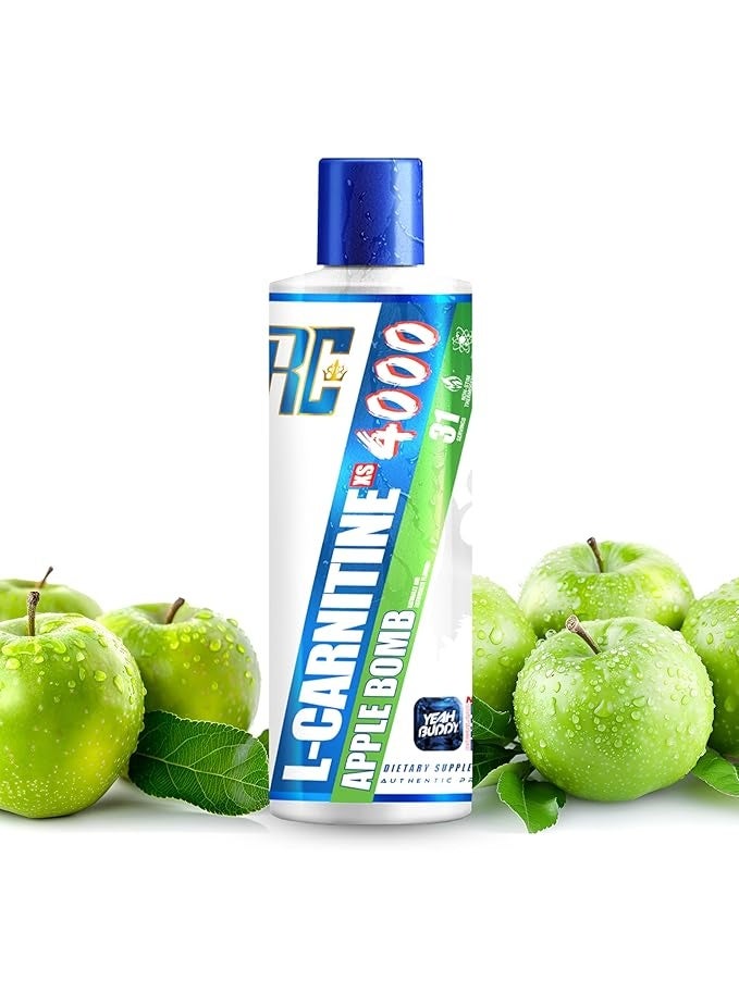 RC L-Carnitine 4000 Apple Bomb 465ml – 31 Servings Fat Burner & Energy Support - Image 1