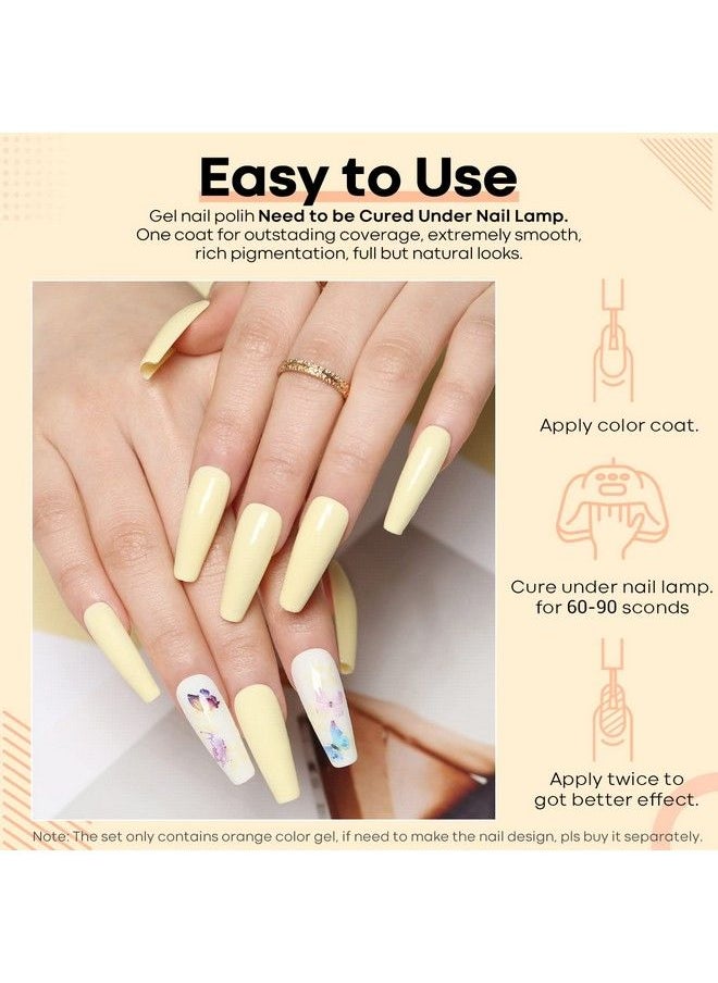 modelones - Gel Nail Polish 15Ml Pastel Soft Yellow Gel Polish 1 Pcs Soft Light Lemon Chiffon Nail Polish Gel Soak Off Led Nail Art Starter Salon Manicure At Home Diy 2023 - Image 1