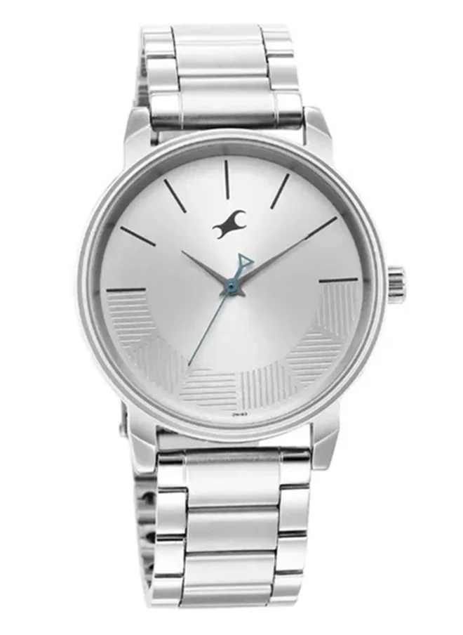 فاستراك Fastrack Stunners Quartz Analog Watch for Guys With Silver Dial Metal Strap