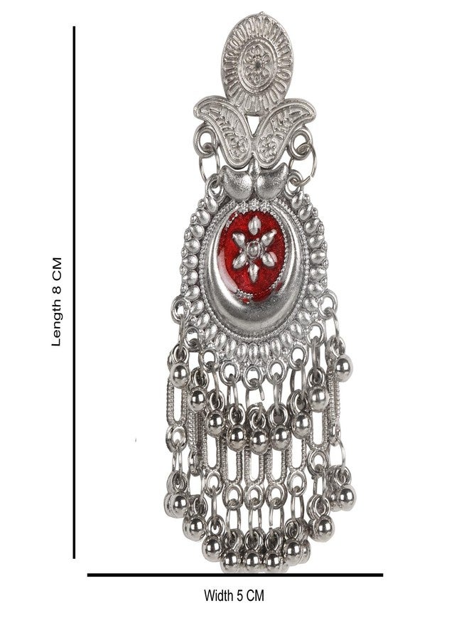 Nirvani Trendy Elegant Ethnic red Earrings For Women and girl's - Image 3