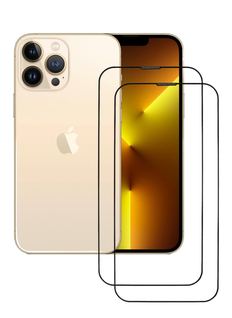 ACLIX 2 Pieces Antistatic ESD Dustproof Premium Quality High Definition Tempered Glass Screen Protector Designed For  iPhone 13 Pro Max - Image 1